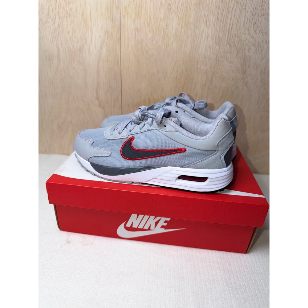 Nike Air Max Solo Womens Shoes Wolf Grey Black Red DX3666-004 Size 7